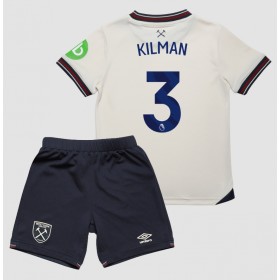West Ham United Max Kilman #3 Borta Kläder Barn 2025-26 Kortärmad (+ Korta byxor)